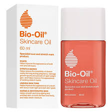 Bio-Oil Skincare Oil bottle (60 ml) with white cap beside its packaging on a white background.