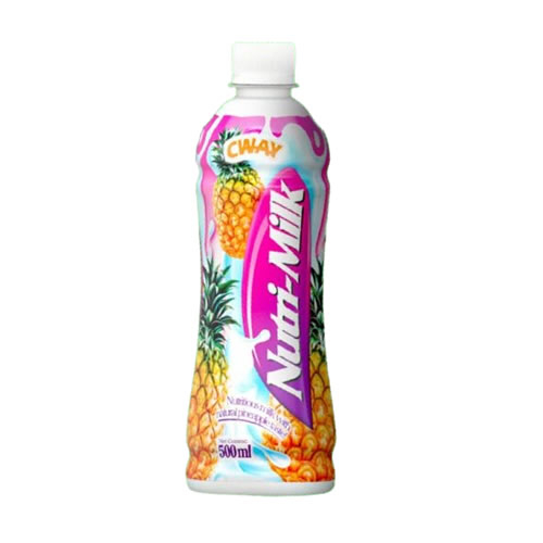 CWAY Nutrimilk Pineapple Flavour 500ml Bottle - Imavug 500ml pineapple-flavored juice drink bottle with a pink label and pineapple graphics
