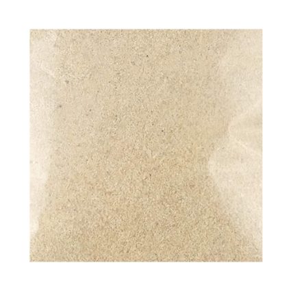 Close-up of fine beige sand showing uniform grain texture, filling the frame, light tan color.