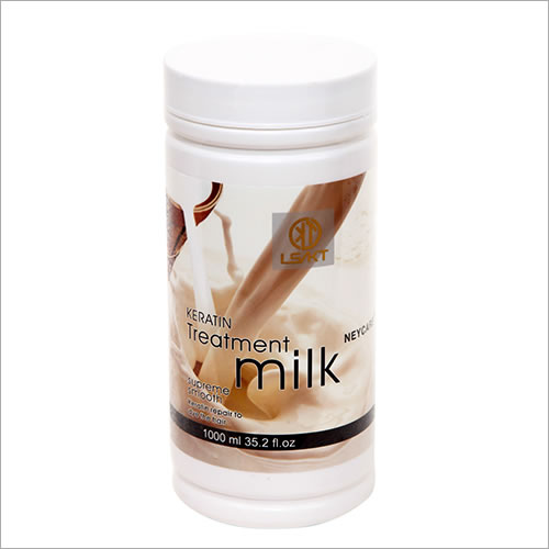 Keratin Hair Treatment Milk Deep Repair Smoothing Formula - Imavug Bottle of Keratin Treatment Milk with 'LSK' label and white cap, 1000 ml (35.2 fl oz)