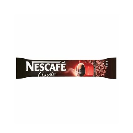 Nescafé Classic instant coffee sachet with black-and-red packaging on a white background.