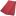 Red lace fabric with circular embossed pattern and scalloped edge, folded neatly.