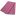 Pink fabric folded to show its pink chevron/zigzag pattern and scalloped lace border
