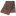 Folded brown fabric with red circular clusters and delicate beige vines, scalloped edge visible.