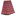 Red fabric with gold starburst floral pattern and teal leaves, finished with teal scalloped edge.