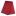 Red lace fabric with a wavy pattern and scalloped edge, folded.