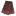 Brown fabric with red circular embroidery and delicate gold vine patterns, scalloped hem.