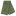 Stack of green and gold patterned fabric with repeating circular motifs and scalloped edges