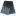 Black fabric with a blue floral lace border along the bottom and scalloped edge detail.