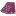 Purple lace fabric with white floral embroidery and scalloped edge, folded neatly.
