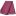 Pink fabric with tiny purple floral pattern and scalloped lace border, folded diagonally.