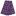 Purple short skirt with pink and white swirling feather patterns and a scalloped hem.